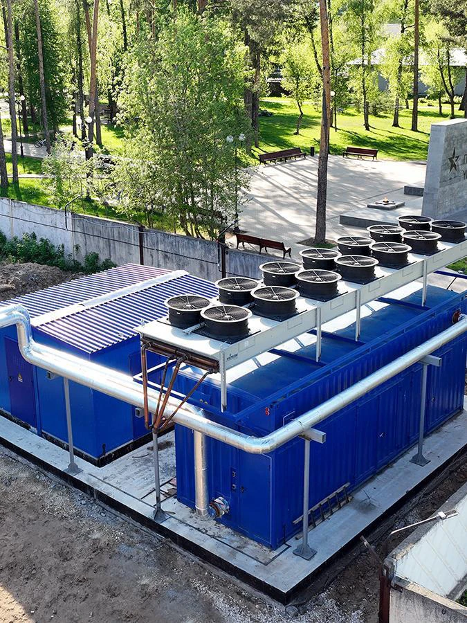 Проект завода КриалЭнергоСтрой - Система охлаждения для намораживания ледового покрытия на катке стадиона в Казани